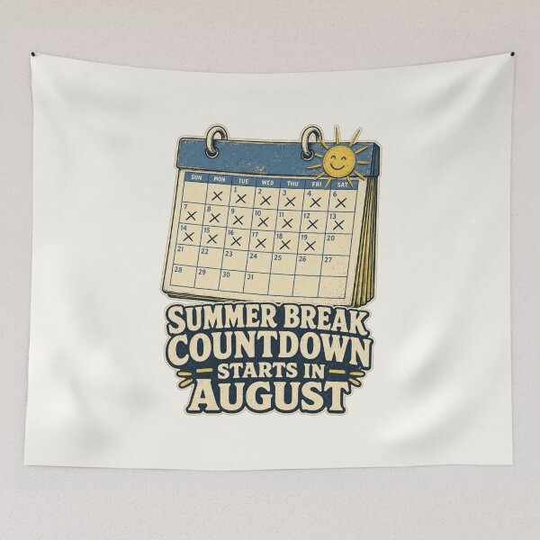 Item preview, Summer Break Countdown Starts In August Shirt, Funny Teacher T-Shirt, Teacher Humor Tee, Funny Back To School Gift Shirt, Vintage Calendar Graphic designed and sold by TshirtsLabs.