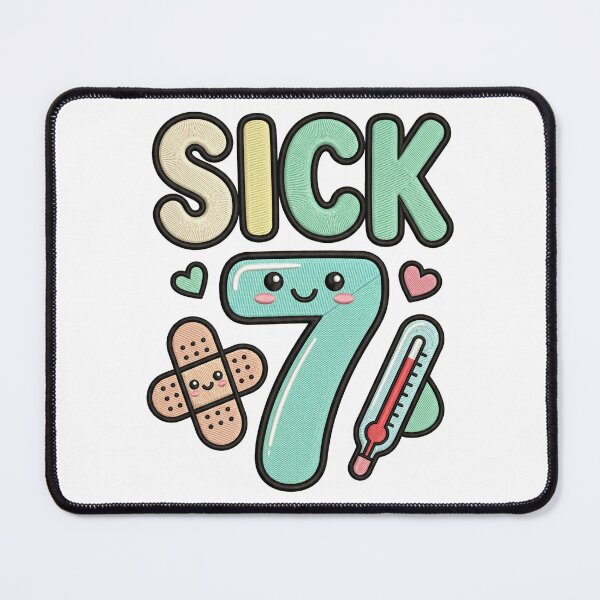 Item preview, Sick 7 Funny Number Seven Kawaii Math Humor designed and sold by ArtDesignTp.
