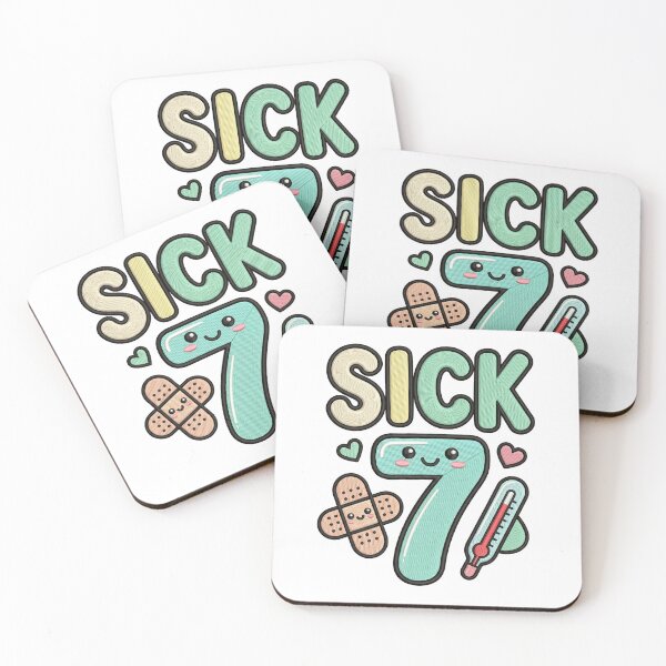 Item preview, Sick 7 Funny Number Seven Kawaii Math Humor designed and sold by ArtDesignTp.