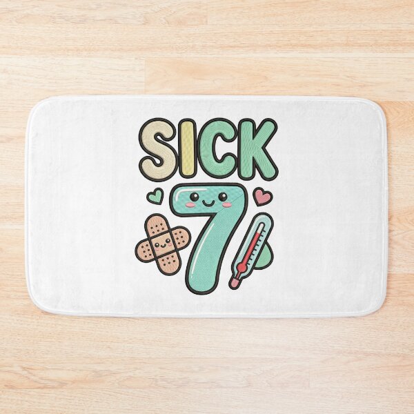 Item preview, Sick 7 Funny Number Seven Kawaii Math Humor designed and sold by ArtDesignTp.