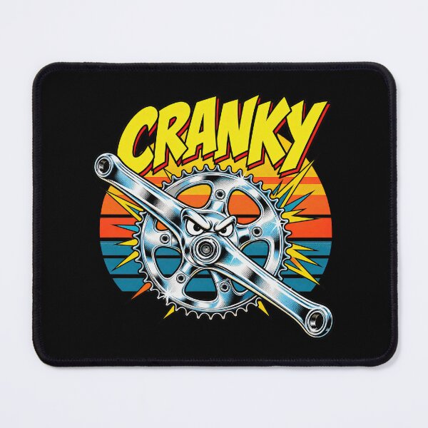 Item preview, Cranky Funny Bicycle Crankset Comic Pop Art Speeds Rays designed and sold by Aqouiatiqe.