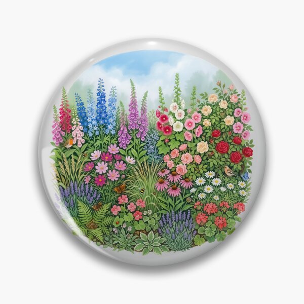 Item preview, Colorful Circular Wildflower Garden Illustration designed and sold by hattie's.