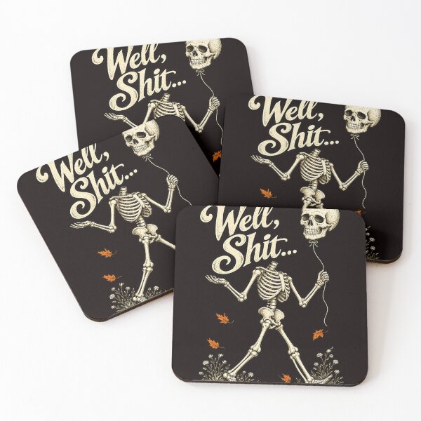 Item preview, Well Shit – Headless Skeleton with Skull Balloon Halloween designed and sold by adarth.
