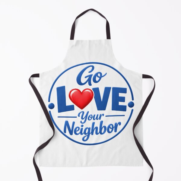 Item preview, Go Love Your Neighbor – Blue Red Heart Kindness Badge designed and sold by D-Islamic.
