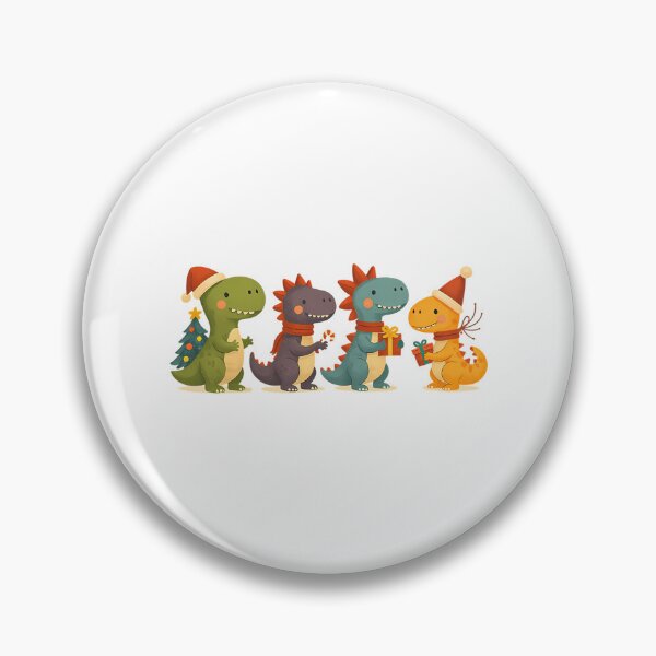 Item preview, Cute Christmas Dinosaur Group Illustration designed and sold by AnikaDill.