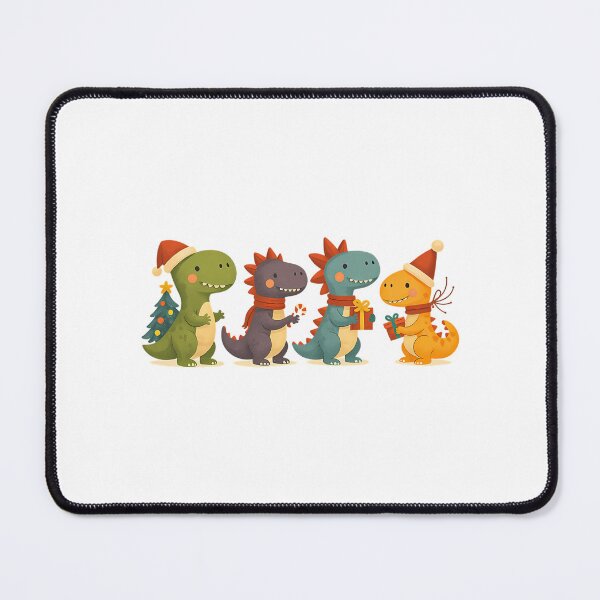 Item preview, Cute Christmas Dinosaur Group Illustration designed and sold by AnikaDill.