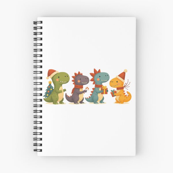 Item preview, Cute Christmas Dinosaur Group Illustration designed and sold by AnikaDill.