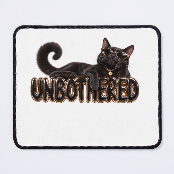 Item preview, UNBOTHERED Black Cat – Animal Personality Art designed and sold by AnastasiaNensy.