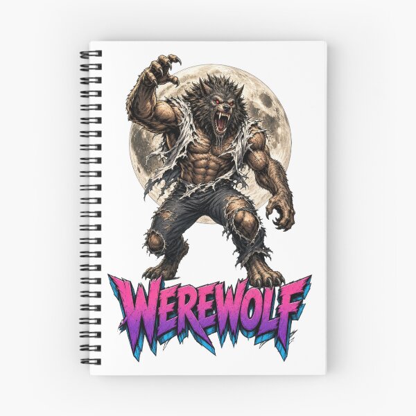 Item preview, Werewolf Full Moon Synthwave Retro designed and sold by JonelleTshirts.
