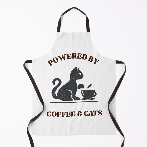 Item preview,  Powered By Coffee And Cats Cute Funny Retro designed and sold by Jelicint.