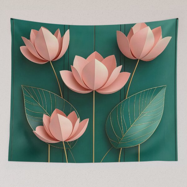 Item preview, Elegant Paper Lotus Flowers designed and sold by Vicky Brago-Mitchell®.