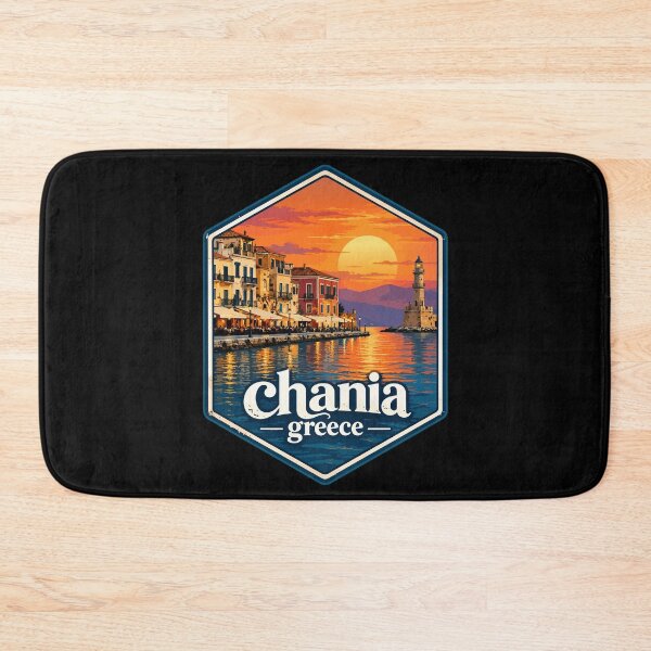 Item preview, Chania City Crete Greece Retro Travel designed and sold by TomFrontierArt.