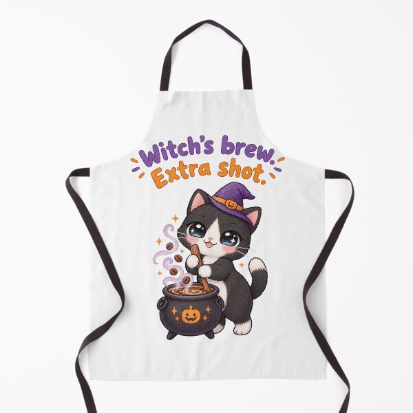 Item preview, Cute Kawaii Tuxedo Cat Witch Coffee designed and sold by tobbyasz.