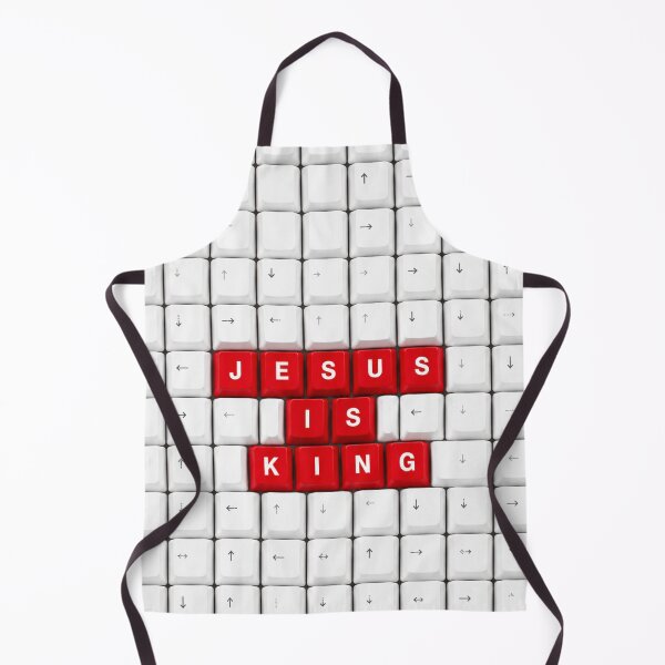 Item preview, Jesus Is King Red Keyboard Keys – Creative Christian Typography Design designed and sold by EatPrayLive.