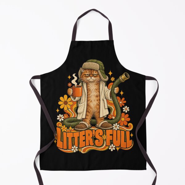 Item preview, Litter's Full Xmas 1970s Groovy Daisy Cat Backyard Humor designed and sold by barfikalart.