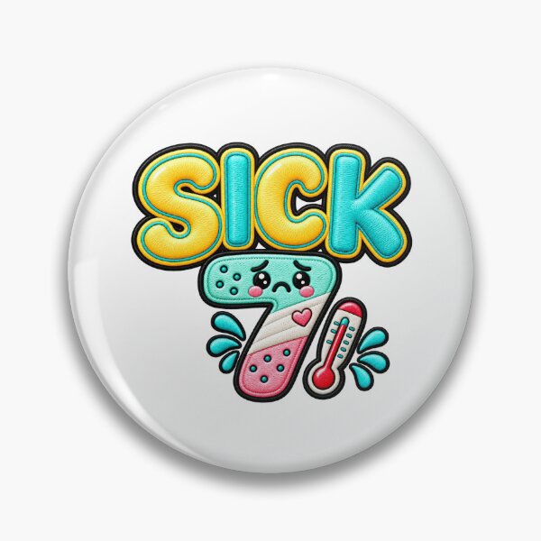 Item preview, Sick 7 Funny Seven Meme Cute Kawaii Number designed and sold by ArtDesignTp.