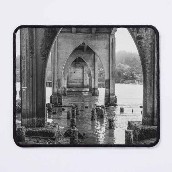 Item preview, An abstract image of the bridge over the Siuslaw River during low tide designed and sold by jklune.
