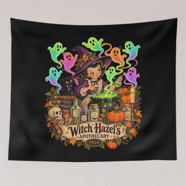 Item preview, Cute Cartoon Little Witch Apothecary Potion Bottles Artwork designed and sold by Felinefinesse.