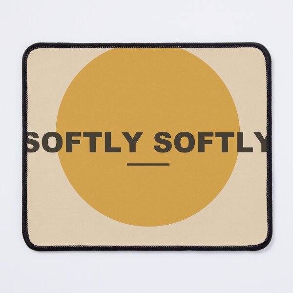 Item preview, Softly Softly Mustard Sun Typography Print designed and sold by ChromaLens.