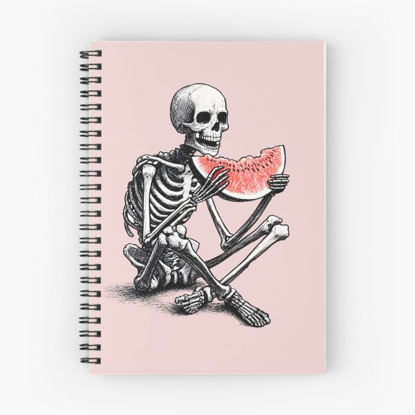 Item preview, Skeleton Eating Watermelon Slice designed and sold by Lady-K-.