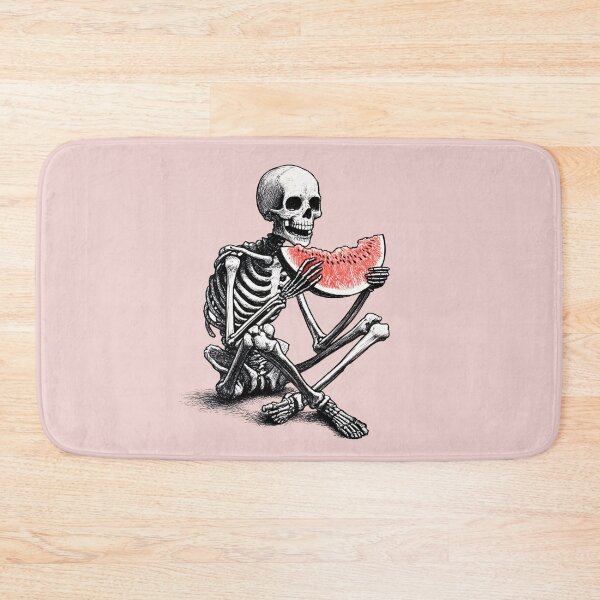 Item preview, Skeleton Eating Watermelon Slice designed and sold by Lady-K-.
