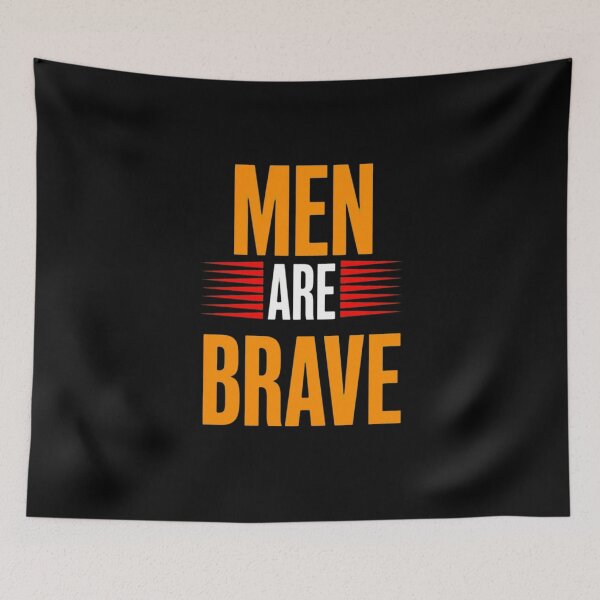 Item preview, Men Are Brave - Bold Typography Quote T-Shirt designed and sold by SK design 55.