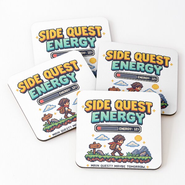Item preview, Side Quest Energy – Retro Pixel Gaming designed and sold by KerOo1.