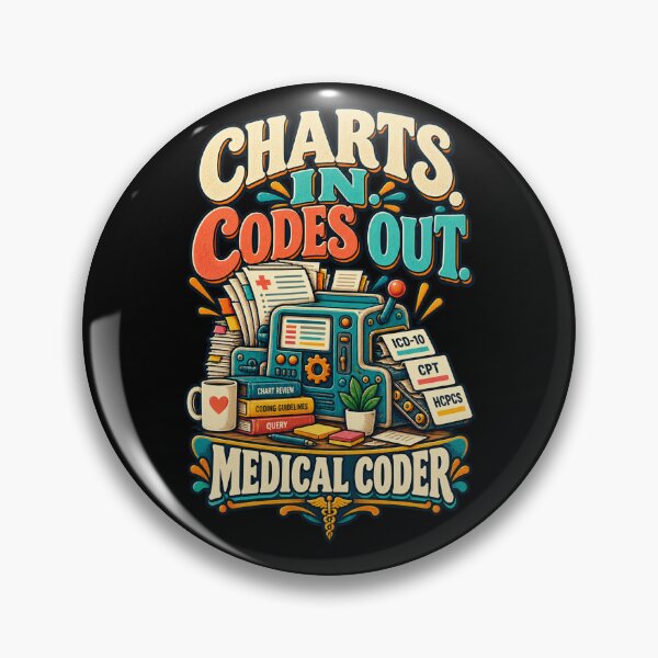 Item preview, Charts In Codes Out Medical Coder designed and sold by MOTIFOLK.