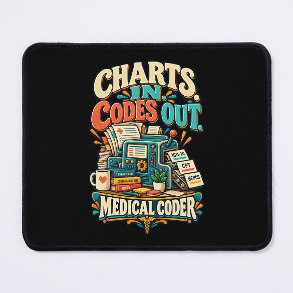 Item preview, Charts In Codes Out Medical Coder designed and sold by MOTIFOLK.