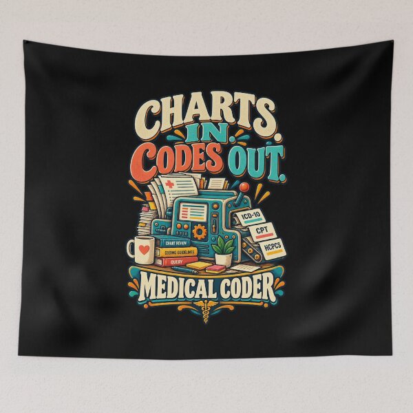 Item preview, Charts In Codes Out Medical Coder designed and sold by MOTIFOLK.