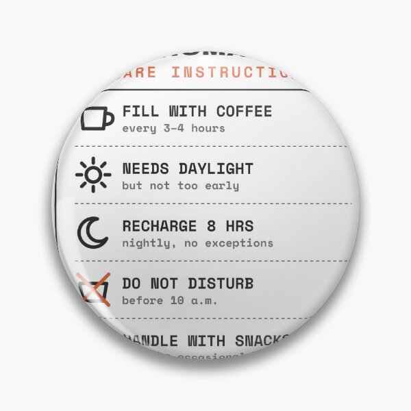Item preview, Human Care Instructions - Funny Coffee Lover Label designed and sold by Rilindi.