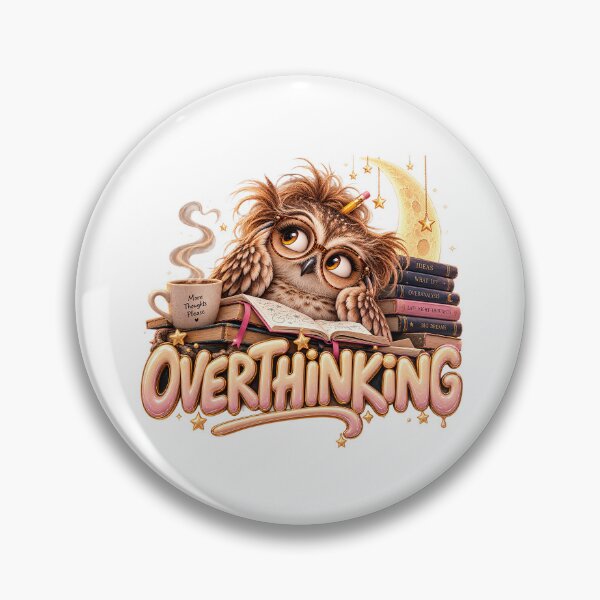 Item preview, OVERTHINKING Owl – Animal Personality Art designed and sold by AnastasiaNensy.