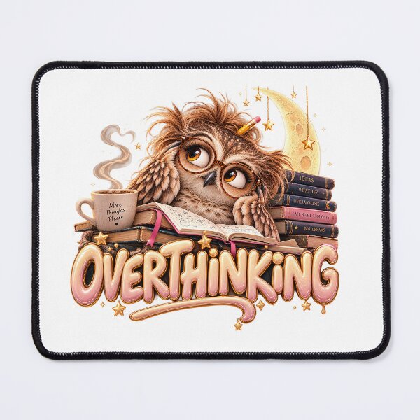 Item preview, OVERTHINKING Owl – Animal Personality Art designed and sold by AnastasiaNensy.