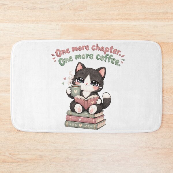 Item preview, Cute Kawaii Tuxedo Cat Book Coffee designed and sold by tobbyasz.