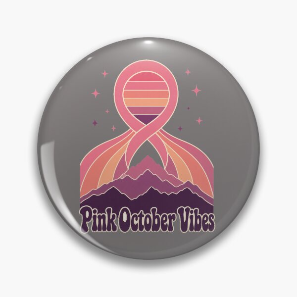 Item preview, Pink October Vibes - Retro Sunset Pink Ribbon Breast Cancer Awareness designed and sold by MIRAJIL.