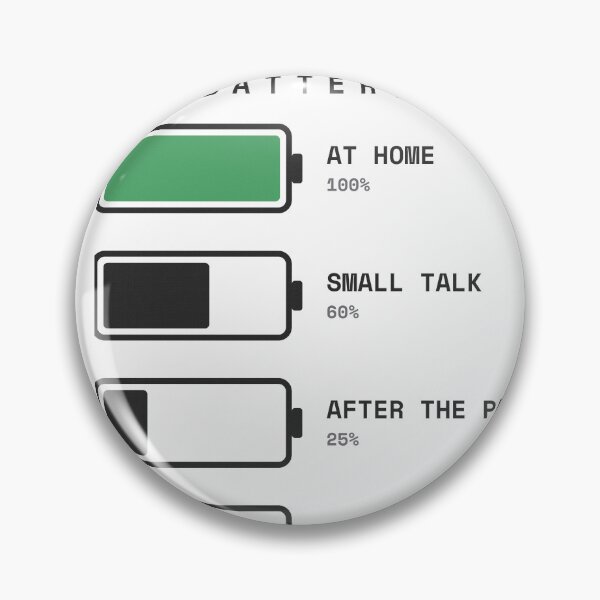 Item preview, Social Battery Low - Funny Introvert Battery Levels designed and sold by Rilindi.