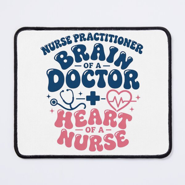 Item preview, Nurse Practitioner: Brain of a Doctor Heart of a Nurse designed and sold by PrintCozy.