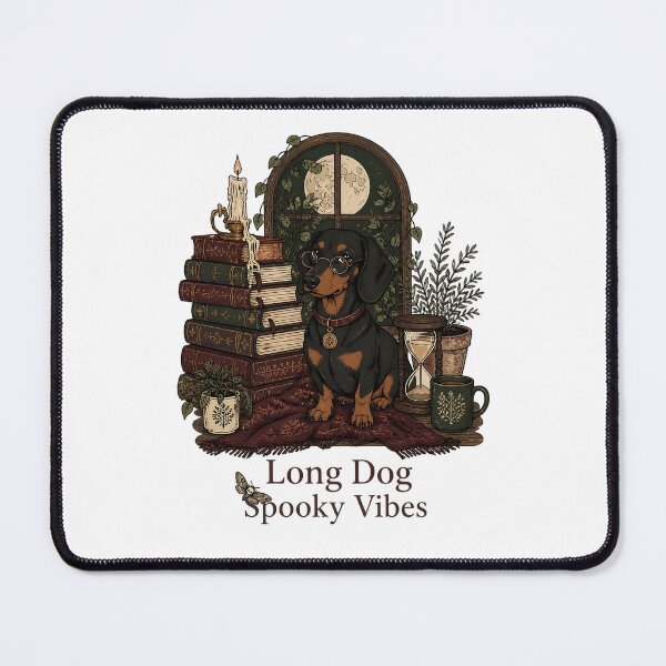 Item preview, Long Dog Spooky Vibes Dark Academia Dachshund Halloween designed and sold by Jack n' Sally's.