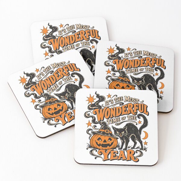 Item preview, Retro Halloween Crewneck 90s Spooky Black Cat Witch Hat Pumpkin Most Wonderful Time of the Year Witchy Fall designed and sold by adarth.