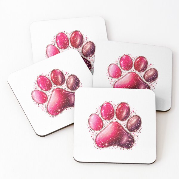 Item preview, Luxury magenta gemstone paw print glitter aesthetic  designed and sold by Kvllo Collective Co..