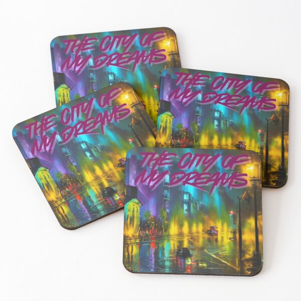 Item preview, The City of My Dreams – Neon Rainy Night Urban Art designed and sold by Thelic1977.