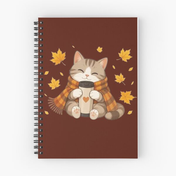 Item preview, Cozy Cat Pumpkin Spice Coffee Autumn Aesthetic designed and sold by CorgiCoffeeHub.