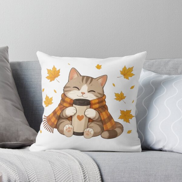 Item preview, Cozy Cat Pumpkin Spice Coffee Autumn Aesthetic designed and sold by CorgiCoffeeHub.