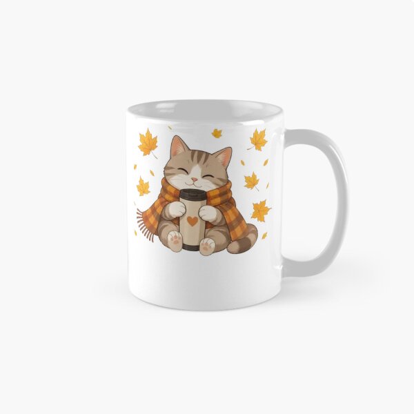 Item preview, Cozy Cat Pumpkin Spice Coffee Autumn Aesthetic designed and sold by CorgiCoffeeHub.
