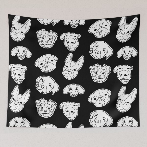Item preview, poorly drawn dogs pack designed and sold by trinketgal.