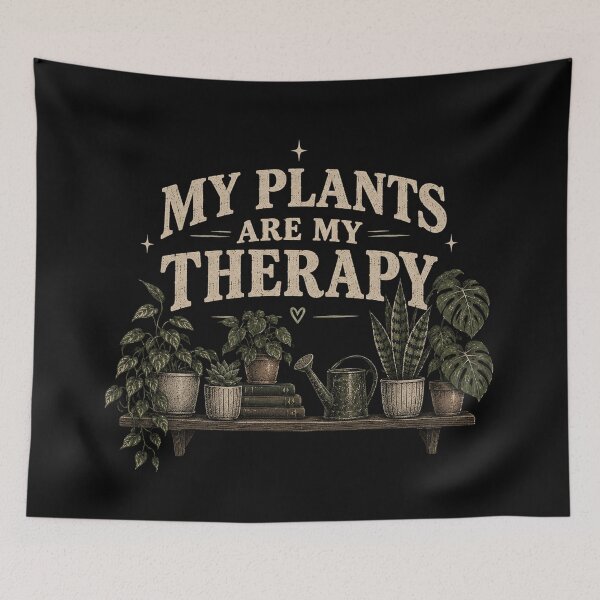 Item preview, My plants are my therapy designed and sold by RetroPlus.