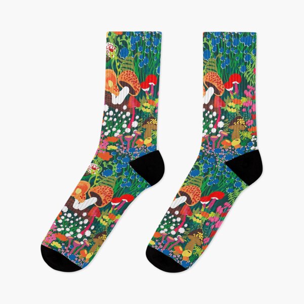 Item preview, Psychedelic Forest Fungi in Green designed and sold by YesterdayColl.