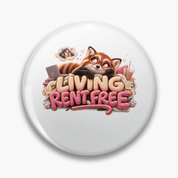 Item preview, LIVING RENT FREE Cat – Animal Personality Art designed and sold by AnastasiaNensy.