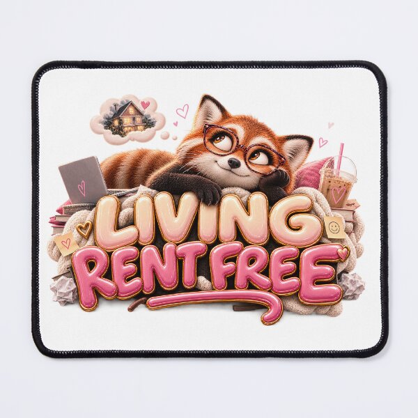 Item preview, LIVING RENT FREE Cat – Animal Personality Art designed and sold by AnastasiaNensy.