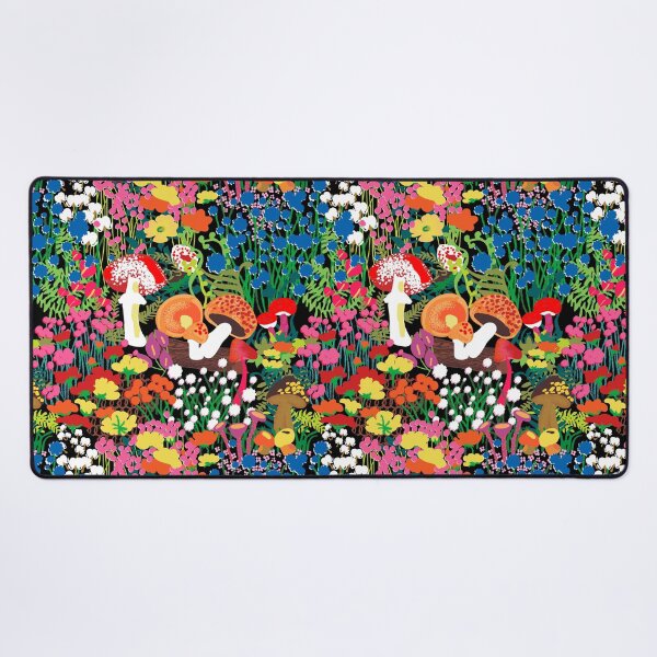 Item preview, Psychedelic Forest Fungi in Black designed and sold by YesterdayColl.